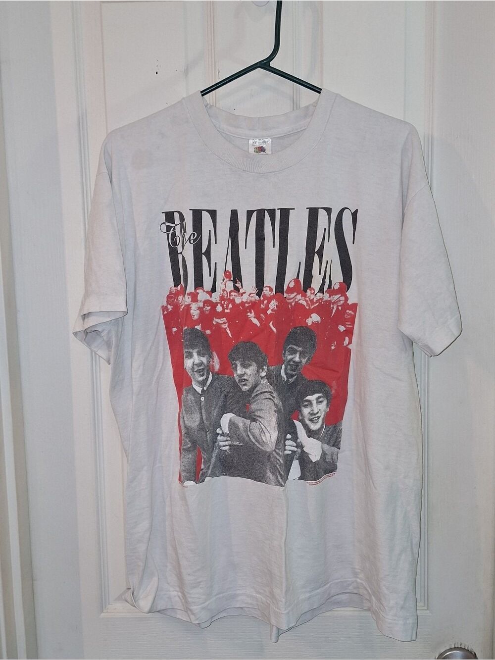 The Beatles Graphic T-Shirt Large White Fruit of the Loom 1995